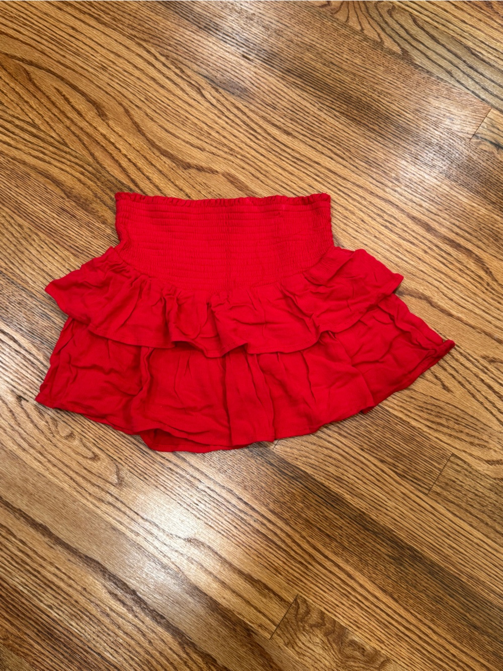 Hayden Girls Red Ruffle Mini Skirt